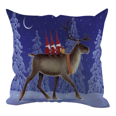 

Tailored Christmas Pillow Cover Pillowcases Decorative Sofa Cushion Cover Home Decoration