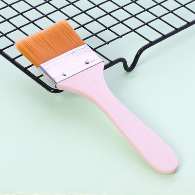 

Toponeto Portable BBQ Brush Oil Painting Brush Wooden Handle Nylon Oil Brush Baking Tool