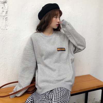 

Women Korean Harajuku Hoodies Autumn Loose Ladies Blackpink Fleece Sweetshirt Long Sleeve Crewneck Friends Stranger Things