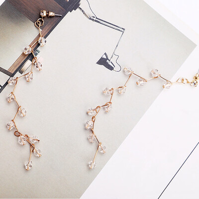 

Punk New Earrings Simple Fairy Costumes With Branches Bent Design crystal Lady Earrings