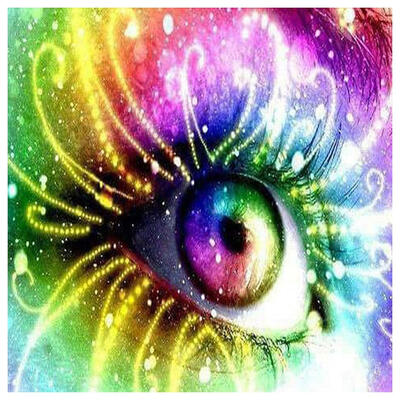 

5D DIY Full Drill Diamond Painting Colorful Eye Cross Stitch Embroidery Kit