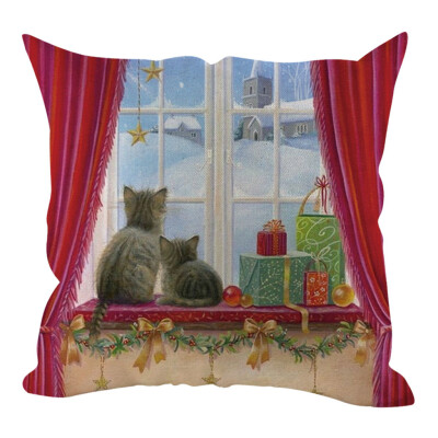 

〖Follure〗Christmas Pillow Cover Pillowcases Decorative Sofa Cushion Cover Home Decoration