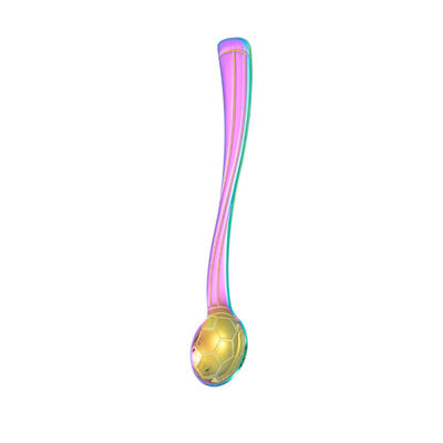 

Metal Football Children Ice Cream Fruit Dessert Spoon Coffee Teaspoon Tableware
