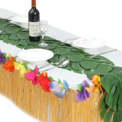 

122448pcs Artificial Tropical Palm Monstera Leaves Simulation Leaf for Hawaiian Luau Beach Theme Party Jungle Decoration