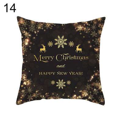 

Chrismas Snowflake Elk Star Pillow Case Cushion Cover Office Home Sofa Decor