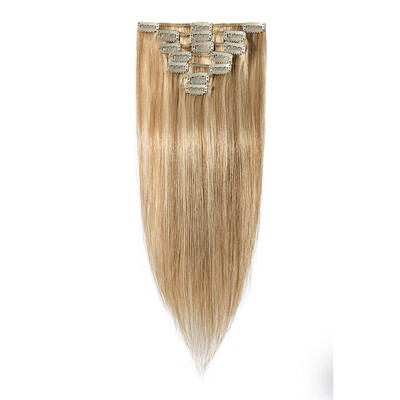 

15-22 Inches Clip in Human Hair Extensions 100 Human Remy Hair 7Pcs 15clips Silky Straight Hair Extensions
