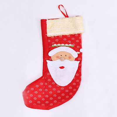 

2019 Christmas Tree Decorations Cute Santa Claus Snowman Snowflakes Socks Candy Bags Xmas Gifts Bags