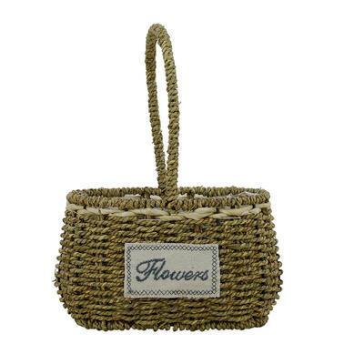

Round Waterproof Weave Rattan Wicker Storage Basket Garden Flowerpot Holder