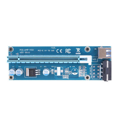 

USB 30 PCI-E Express 1x to16x Extender Riser Card Adapter SATA 4PIN Power