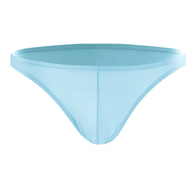 

Men Seamless Underwear Thin Sexy Low Waist U Convex Triangle Thong Boxer Briefs