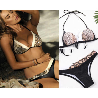 

2019 Women Bandage Bikini Push-up Padded Bra Swimsuit Bathing Set Swimwear New