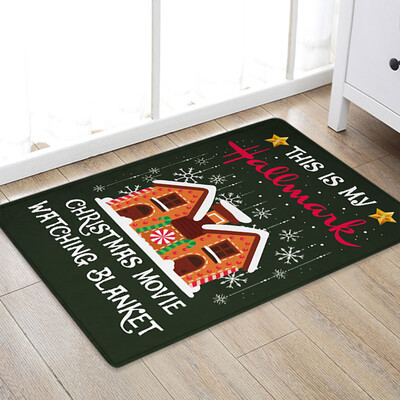 

Siaonvr Christmas Carpet Kitchen Doorway Bathroom Floor Carpet Floor Mat Print 50x80cm