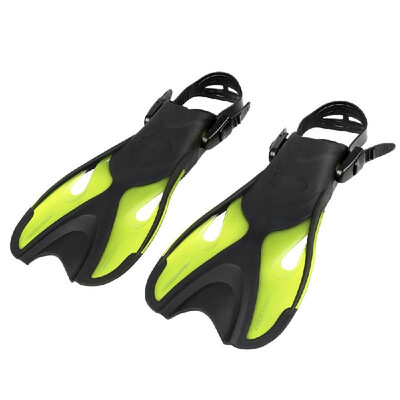 

Adults Kids Diving Fins Open Heel Flippers Adjustable Strap Swimming Snorkeling Scuba Equipment