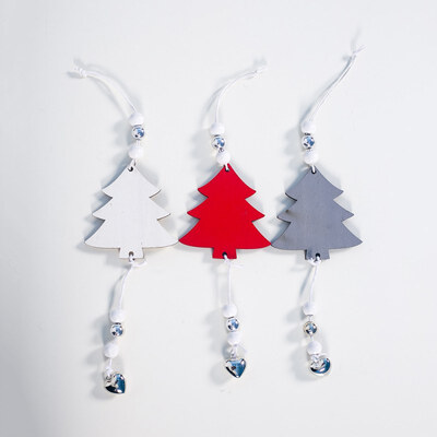 

Cute Wooden Bell Star Christmas Tree Decorations Hanging Pendant Craft Ornament Christmas Decorations For Home New Year