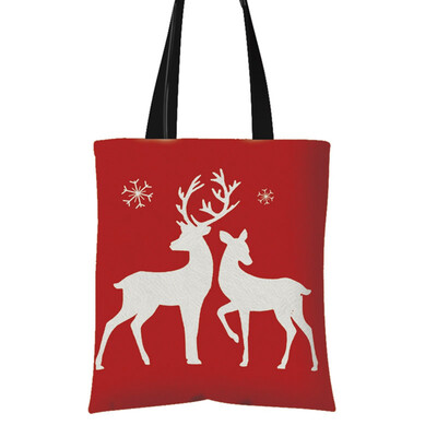 

1Pc 4338Cm Christmas Handbag Christmas Tree Santa Claus Elk Candy Bag Canvas Shopping Bag Christmas Gift Bag