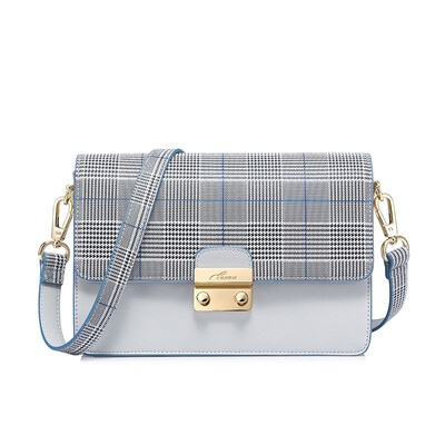 

Marsoul new wavy plaid net red square bag chic bag shoulder bag summer chain Messenger bag fashion shoulder bag casual ladies trav