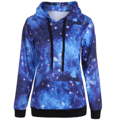 

Starmoon Women Winter Warm Hoodie Coat Star Print Hooded Jacket Outerwear Tops