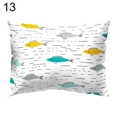 

Colorful Symbol Small Fish Throw Pillow Case Cushion Cover Sofa Bed Home Decor