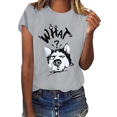 

Starmoon Women Girls Plus Size Print Shirt Short Sleeve T Shirt Blouse Tops