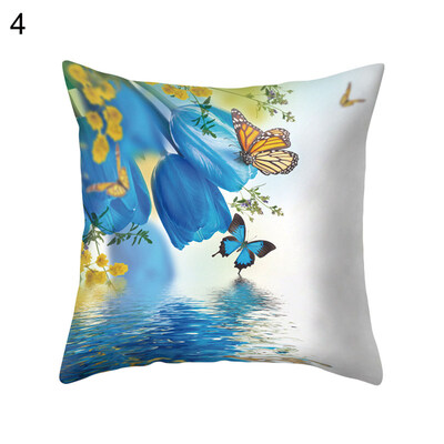 

Flower Butterfly Pillow Case Cushion Cover Sofa Bed Car Cafe Office Decoration