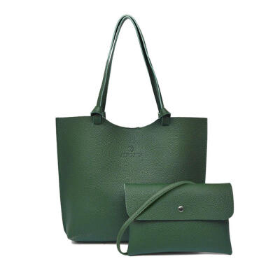 

Litchi Solid Color Shoulder Shopping Handbags Women Leather Crossbody Totes