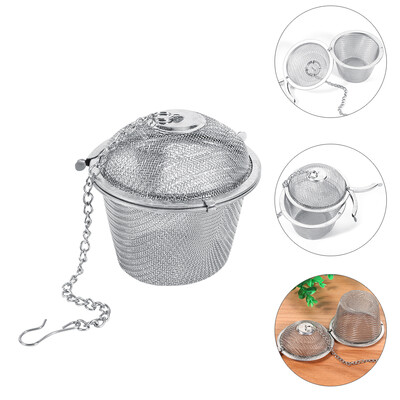 

65cm Practical Tea Ball Sphere Spice Strainer Mesh Infuser Filter Stainless Steel Herbal CreativeEasily Clamps Tight