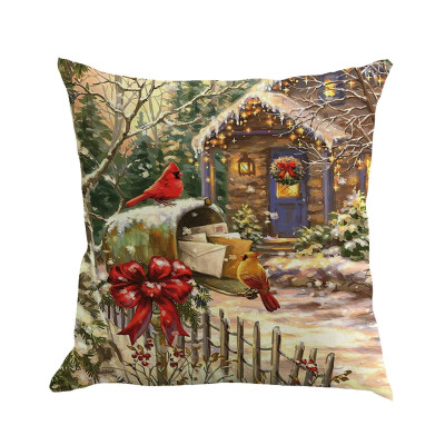 

Tailored Christmas Pillow Cover Pillowcases Decorative Sofa Cushion Cover 45x45cm