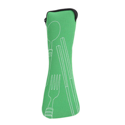 

Portable Dinnerware Holder Lightweight Outdoor Travel Tableware Cloth Bag Washable Zipper Student School Lunch Case