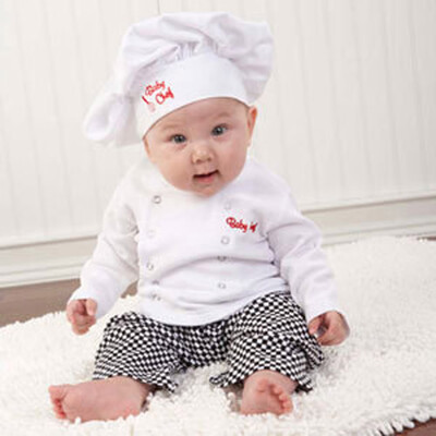 

Chef Cosplay Outfits Baby Boys Baby Chef Shirt TopsPants Cap Kids Clothes Set