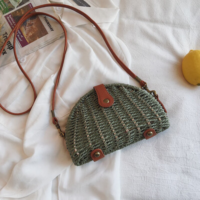 

Tailored Woman Mini Weave Beach Shoulder Bags Ladies Bohemian Style Leisure Hand Bags