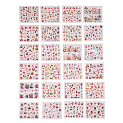 

1224 Sheet 3D Mixed Pattern DIY Nail Art Decals Water Transfer Sticker Kit