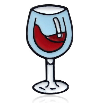 

Brooches Wine Time Tiny Metal Brooch Pins Badge Gift