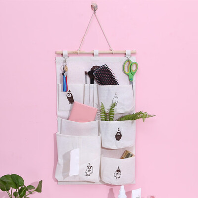 

Toponeto Multi-Storey Hanging Bag Cotton And Linen Waterproof Door After Wall Hanging