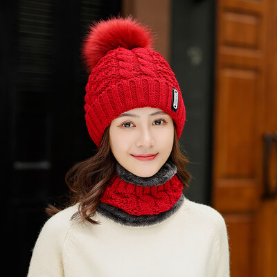 

Hat women autumn&winter Korean version of the sweet wind cute plus thick fashion warm wool hat wind-proof knitted hat