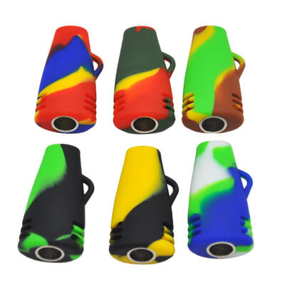 

Portable Silicone Tobacco Pipes Camouflage Mini Smoking Pipe Random Color