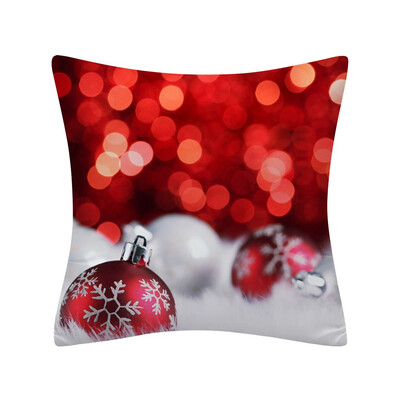 

Siaonvr Christmas Pillow Case Glitter Polyester Sofa Throw Cushion Cover Home Decor