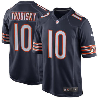 

Mens Football Jersey Chicago Bears Mitchell Trubisky Navy Game Jersey