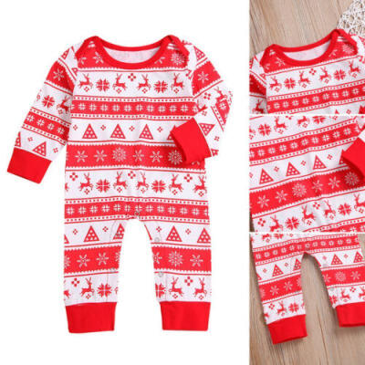 

Newborn Baby Boys Girls Christmas Clothes Cotton Romper Jumpsuit Playsuit Outfit