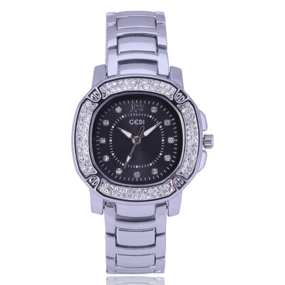 

Factory direct wish explosion model luxury full diamond square head steel belt ladies watch Japanese movement quartz watch