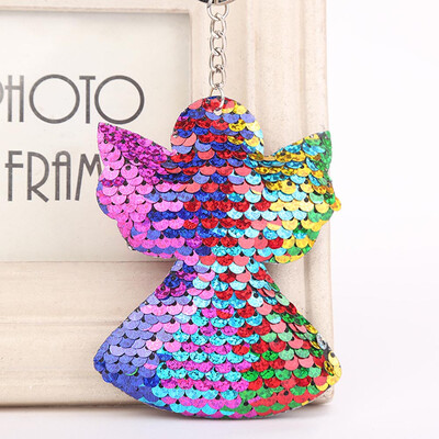 

Cute Sequin Angel Key Chain for Women Car Keychain Handbag Keyring Gift Jewelry