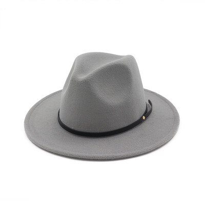 

Womens Wool Felt Outback Hat Panama Hat Wide Brim Women Belt Buckle Fedora Hats