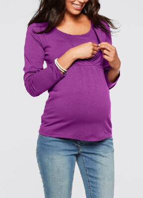 

Pure Color Maternity Lactation T-shirtPajamas