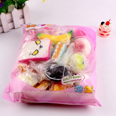 

YIWULA10pcs Medium Mini Soft Bread Toys Key
