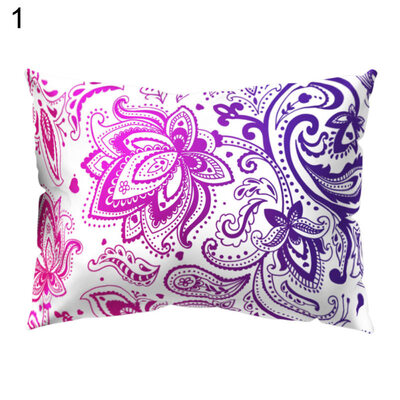

Mandala Round Flower Pillow Case Cushion Cover Sofa Bed Car Cafe Office Decor