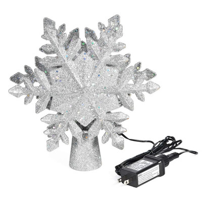 

Gobestart Christmas Tree Topper Projector 3D Lighted Ornaments Snowflake Tree Light Decor