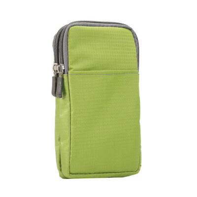 

Canvas Multi Layer Zipper Phone Pouch Belt Clip Bag Wallet Sports Case Bag