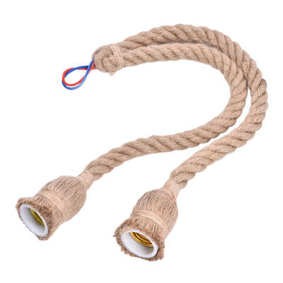 

1Pc Vintage Rope Pendant Light Ceiling Lamp Loft Chandelier Creative Industrial Without Bulb Pendant Light Pendant Lamp Base