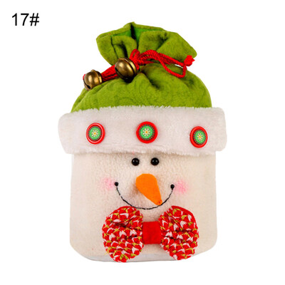 

Christmas Santa Deer Snowman Pattern Apple Candy Gift Storage Bag Tree Decor