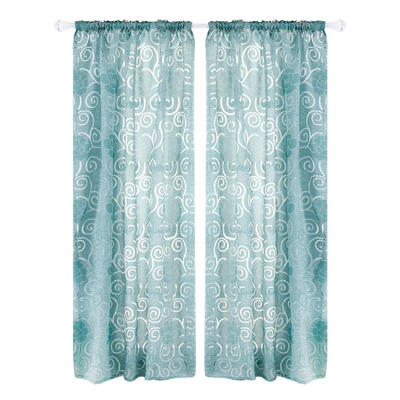 

Peony Cut Flower Bubble Print Window Blinds Drapes Half Blackout Curtains