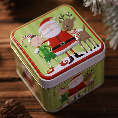 

Siaonvr Square Bump Candy Box Storage Iron Box Christmas Candy Cans ChildrenS Gift